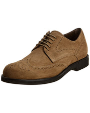 Tod's Men's Derby Biscotto Suede Block Low Heel Rubber Sole Leather Lace Up Shoes