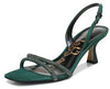 Sam Edelman Ronan Green Ivy Crystal Rhinestone Ankle Strap Open Toe Heel Sandals