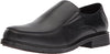 Dr Scholl's Jeff Black Leather Slip On Stacked Heel Rounded Toe Causal Loafers