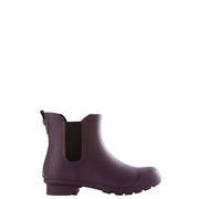 Roma Women's Chelsea High Ankle Vegan Rain Boots Waterproof Matte Eggplant