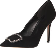 Sam Edelman Harriett Black Suede Pointed Toe Slip On Stiletto Heel Fashion Pumps