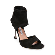 Brian Atwood Stella Black Suede Ankle Cuff High-Heel Open Toe Dress Sandals (36)