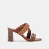 Dolce Vita Partha Brown Multi Stella Slip On Square Open Toe Block Heeled Sandal