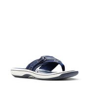 Clarks Breeze Sea Flip Flops Comfort Summer Sandals Navy Synthetic
