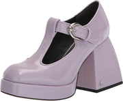 Circus by Sam Edelman Kay Orchid Buckle Ankle Strap Block Wedge Heel Pump Shoes