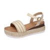 SHIBEVER Platform Sandals Espadrilles Wedges Open Toe Ankle Strap Sandals 40