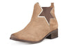 Klub Nico Zelha Taupe Suede Big Star Vintage Leather Boot Chelsea Ankle Booties