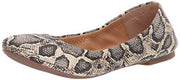 Lucky Brand Emmie Snake Print Ballet Leather Flat Slip On Rounded Toe Shoes