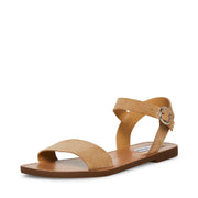 Steve Madden Donddi Open Toe Ankle Strap Banded Flat Sandals Taupe Suede