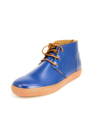 Tod's Men's Polacco Tirreno Blue Leather Upper Rubber Sole Lace Up Ankle Boots