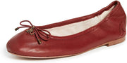 Sam Edelman Felicia Red Slip On Rounded Closed Toe Flexible Ballet Flat Wide