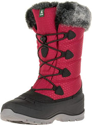 Kamik Momentum Red (Original) Pull On Rounded Toe Waterproof Fur Trim Snow Boots