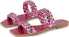 Dolce Vita Indy Magenta Metallic Stella Slip On Square Toe Woven Straps Sandals