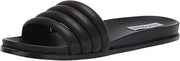 Steve Madden Drips Quilted Upper Slides Sandals Black