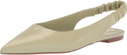 Sam Edelman Whitney Flat Shoes Pistachio Pointed Toe Leather Slingback Mules