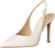 Sam Edelman Hazel Sling Bright White Pointy Toe Stiletto Heel Fashion Wide Pumps