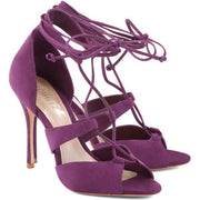 Schutz Clove Ameixa Suede High Purple Stiletto Sandal Heels (7)