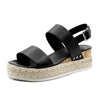 Athlefit Espadrilles Sandals Ankle Strap Wedge Open Toe Platform Sandals 6.5