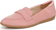 Dr. Scholl's Emilia Rose Pink Microfiber Slip On Pointed Toe Classic Flat Loafer