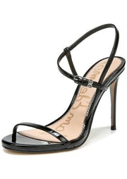 Sam Edelman Starling Black Open Toe Buckle Ankle Slingback Strappy Heel Sandals