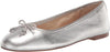 Sam Edelman Felicia Luxe Soft Silver Slip On Round Toe Flexible Wide Ballet Flat