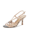 Sam Edelman Pankin  Light Pink Braided Strappy Open Slingback Mid Heel Sandal