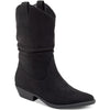 Style & Co. Dannaa Black Suede Embroidered Cowboy Western Boots Black 7