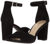 Jessica Simpson Sherron Black Suede Peep Toe Block Heel Ankle Strap Pumps (7)