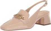 Sam Edelman Teana Chai Latte Slingback Squared Toe Block Heeled Classic Pumps