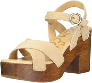 Sam Edelman Josefine Camel Suede Block Heel Ankle Strap Open Toe Heeled Sandals