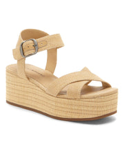 Lucky Brand Bainda Natural Espadrille Wedge Ankle Strap Fashion Platform Sandals