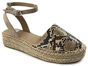 Soda Fiesta Womens Casual Espadrilles Trim Rubber Sole Flatform Wedge (7.5)