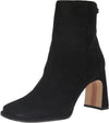 Sam Edelman Irie Black Suede Squared Toe Block Heeled Fashion Wide Ankle Booties