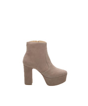 Schutz Maralara Neutral Taupe Leather High Platform Retro Bootie