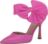 Sam Edelman Halie Bright Dahlia Pointed Toe Stiletto Heeled Bow Detailed Pumps
