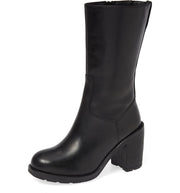 LFL by Lust for Life Magnum Round Toe Grungy Lug Sole Chunky Stacked Heel Boot (Black, 11)