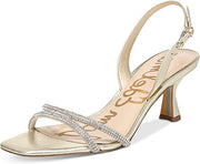 Sam Edelman Ronan Gold Strappy Sandals Ankle Strap Open Toe French Heel Sandals