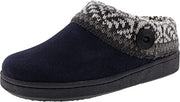 Clarks Amanda Navy Indoor Outdoor Clog Slip On Rounded Toe Casual Winter Slipper