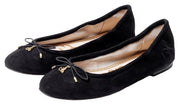 Sam Edelman Felicia Black Suede Slip On Rounded Closed Toe Flexible Ballet Flats