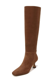 Sam Edelman Leigh 3 Toasted Coconut Pointed Toe Spooled Heel Knee High Boots