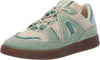 Sam Edelman Jayne Washed Palm/Linen/Turquoise Lace Up Low Top Fashion Sneakers