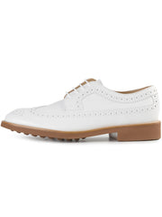 Tod's Men's Allacciato White Leather Elegant Shoes Wingtip Lace Up Oxford Shoes