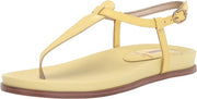 Sam Edelman Naomi Butter Yellow Slip On Open Toe Adjustable Ankle Straps Sandals