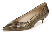 Sam Edelman Franci Olive Branch Pointed Toe Slip On Kitten Heeled Classic Pumps