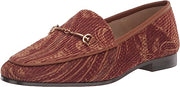Sam Edelman Loraine Frontier Brown Leather Slip-On Chain Detail Vamp Loafers
