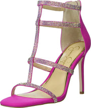 Jessica Simpson Oliana Brightest Pink Open Toe Strappy Stiletto Heeled Sandals