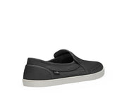 Sanuk Pair O Dice Washed Black Slip On Rounded Closed Toe Distressed Flat Sneakers