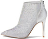Nine West For Now P2 Silver Mesh Pointed Toe Formal Dress Booties Pumps Boots
