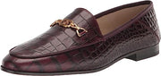 Sam Edelman Loraine Prime Bordeaux Leather Chain Detail Vamp Loafers Shoes