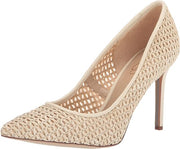 Sam Edelman Hazel Ivory Raffia Stiletto Heel Pointed Toe Slip On Fashion Pumps